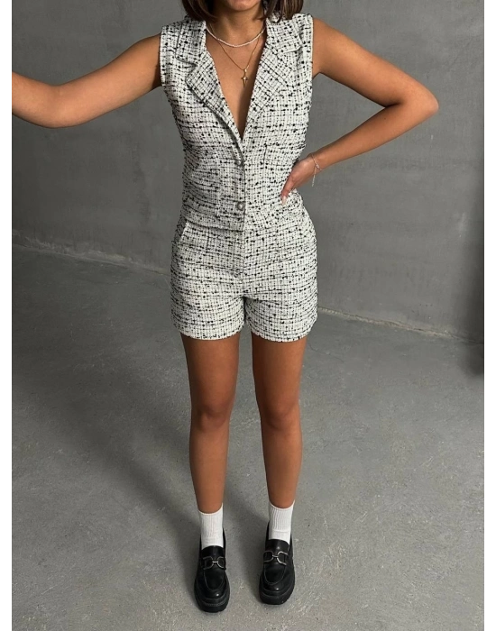 Yelekli şort takım