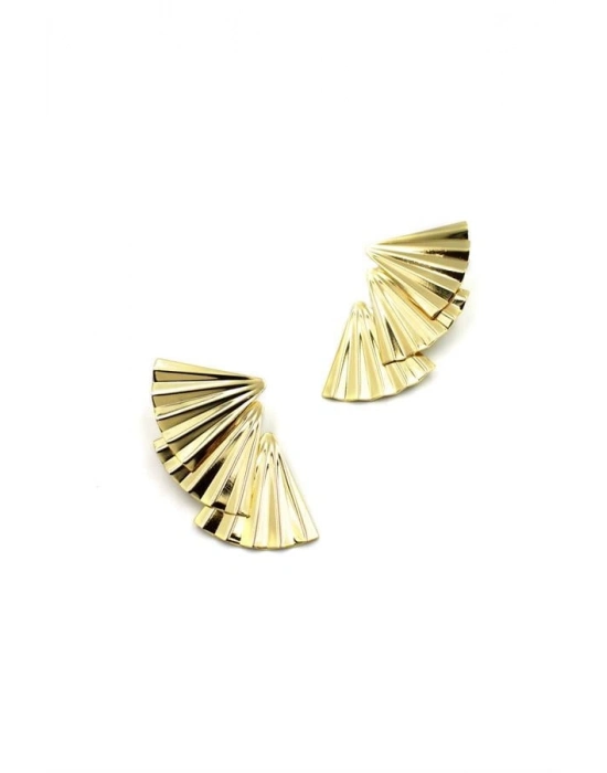 Yelpaze Küpe - Altın