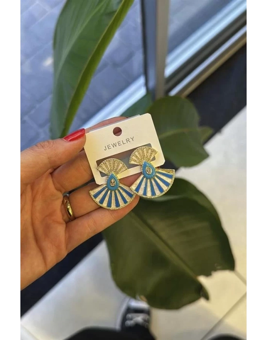 Yelpaze Küpe - Altın