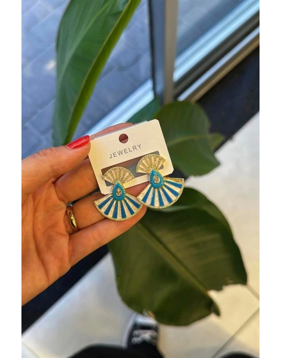 Yelpaze Küpe - Altın