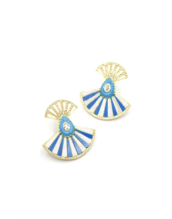 Yelpaze Küpe - Altın