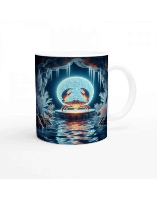 Yengeç Burcu Baskılı Kahve Kupası - Astral Denizaltı Dünyası Vs1