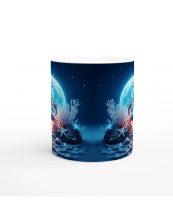 Yengeç Burcu Baskılı Kahve Kupası - Astral Denizaltı Dünyası Vs4