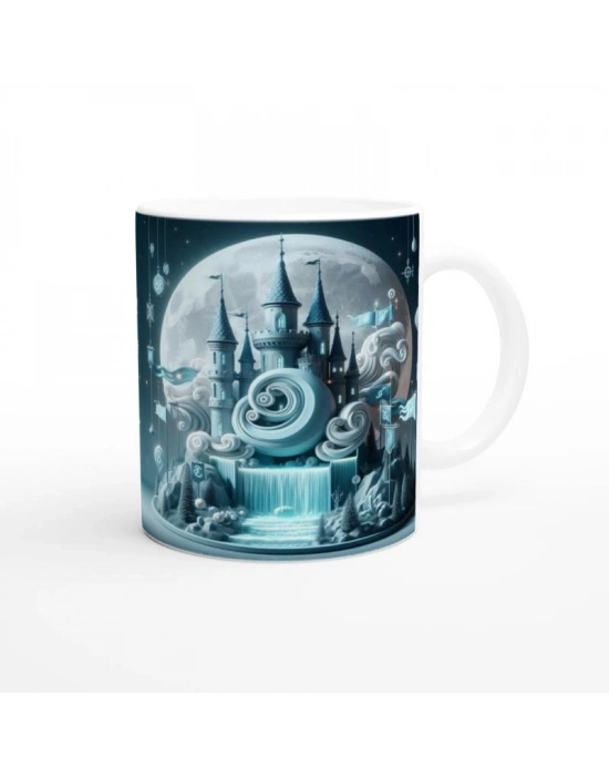 Yengeç Burcu Baskılı Kahve Kupası - Burçlar Krallığı Şatosu Vs2