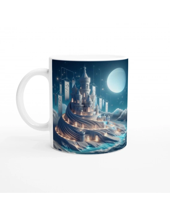 Yengeç Burcu Baskılı Kahve Kupası - Burçlar Krallığı Şatosu Vs4