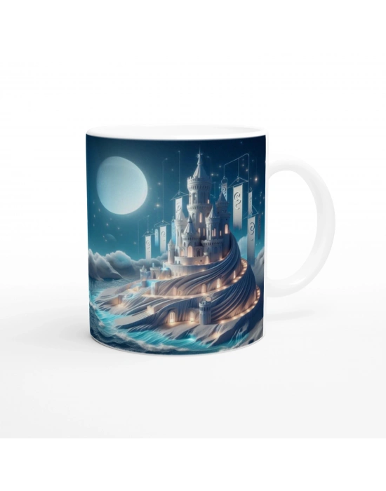 Yengeç Burcu Baskılı Kahve Kupası - Burçlar Krallığı Şatosu Vs4