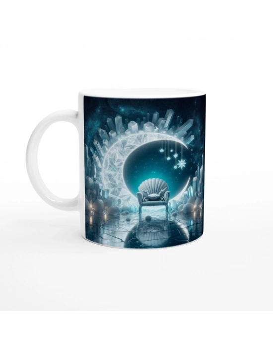 Yengeç Burcu Baskılı Kahve Kupası - Büyülü Kristal Mağarası Temalı Vs3