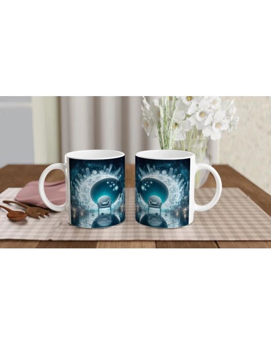 Yengeç Burcu Baskılı Kahve Kupası - Büyülü Kristal Mağarası Temalı Vs3