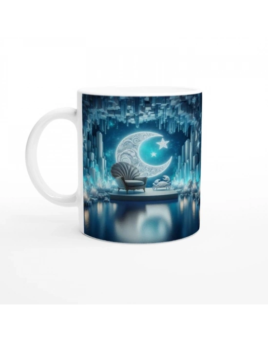 Yengeç Burcu Baskılı Kahve Kupası - Büyülü Kristal Mağarası Temalı Vs4