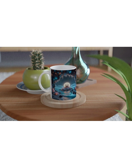 Yengeç Burcu Baskılı Kahve Kupası - Elementsel Doğa Krallığı Temalı Vs3