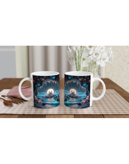 Yengeç Burcu Baskılı Kahve Kupası - Elementsel Doğa Krallığı Temalı Vs3