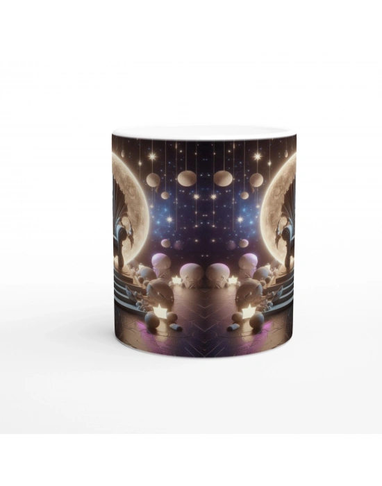 Yengeç Burcu Baskılı Kahve Kupası - Galaktik Taht Odası Temalı Vs1