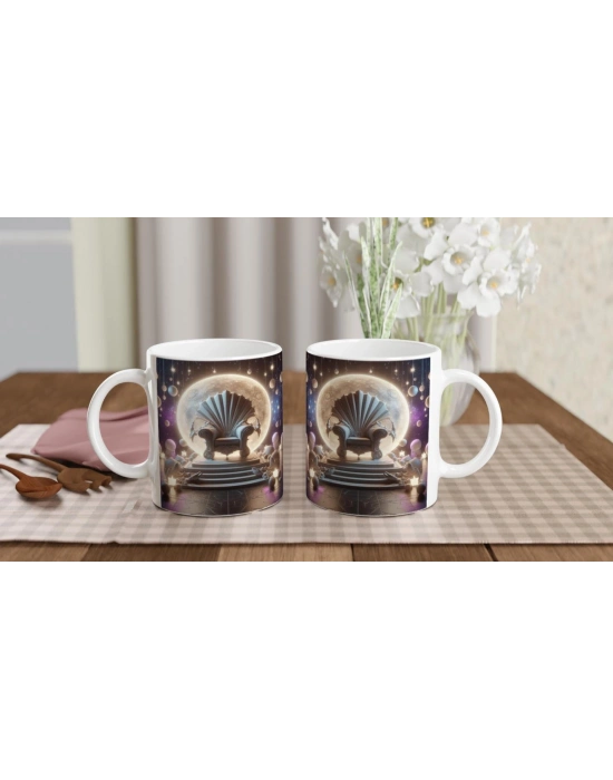 Yengeç Burcu Baskılı Kahve Kupası - Galaktik Taht Odası Temalı Vs1