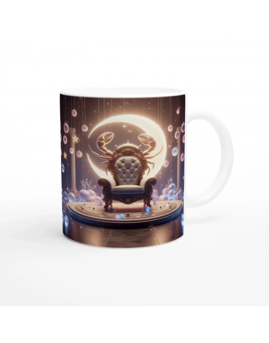 Yengeç Burcu Baskılı Kahve Kupası - Galaktik Taht Odası Temalı Vs3