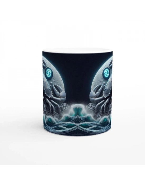 Yengeç Burcu Baskılı Kahve Kupası - Zamanın Çarkları Astroloji Mekanizması Vs3