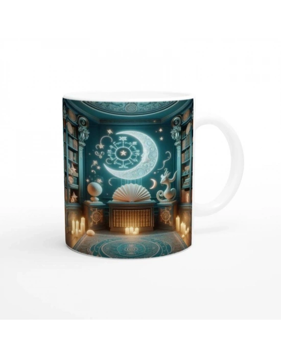 Yengeç Burcu Baskılı Kahve Kupası - Zodyak Kütüpanesi Vs1