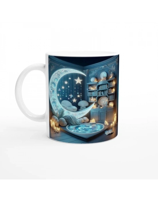 Yengeç Burcu Baskılı Kahve Kupası - Zodyak Kütüpanesi Vs2