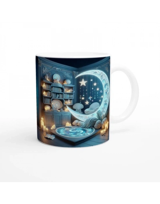 Yengeç Burcu Baskılı Kahve Kupası - Zodyak Kütüpanesi Vs2