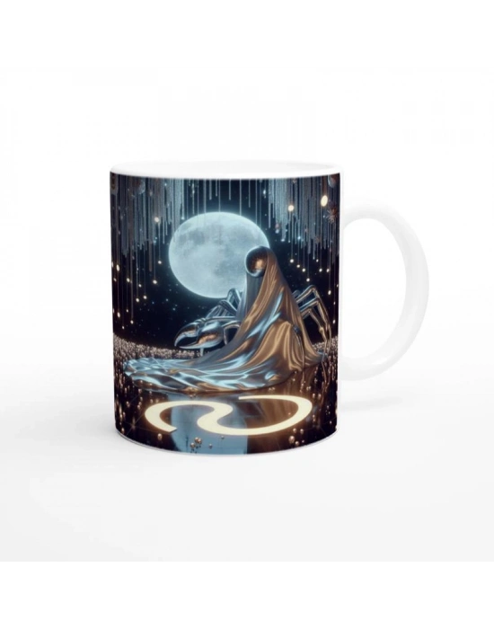 Yengeç Burcu Baskılı Kahve Kupası - Zodyak Maskeli Balo Vs1