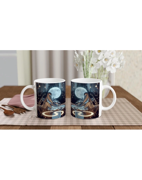 Yengeç Burcu Baskılı Kahve Kupası - Zodyak Maskeli Balo Vs1