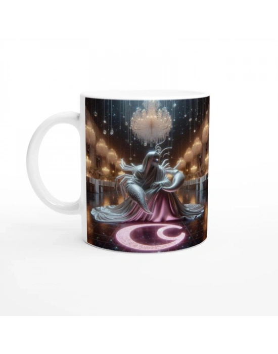 Yengeç Burcu Baskılı Kahve Kupası - Zodyak Maskeli Balo Vs2