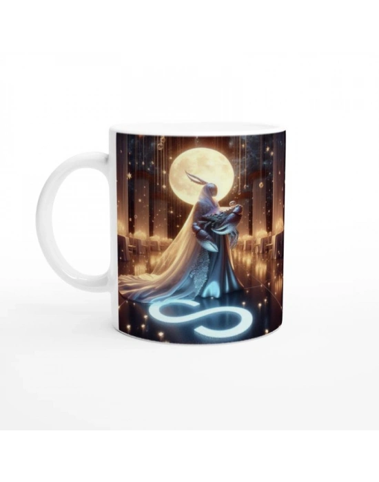 Yengeç Burcu Baskılı Kahve Kupası - Zodyak Maskeli Balo Vs3