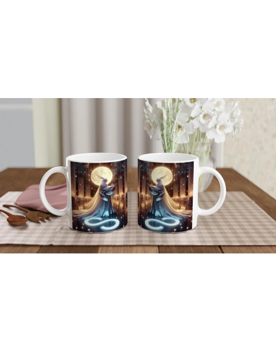 Yengeç Burcu Baskılı Kahve Kupası - Zodyak Maskeli Balo Vs3