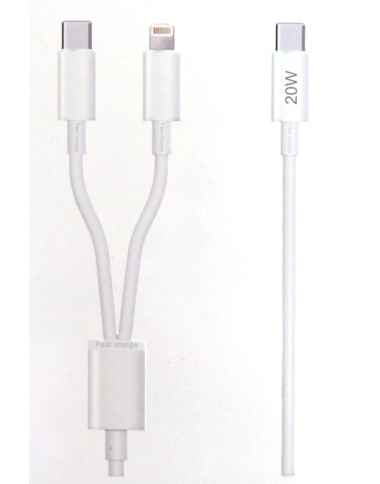 Yeni Nesil USB-C to Lightning USB-C Hızlı Şarj ve Data Kablosu 5.0A Hızlı Kablo 1 metre 20W