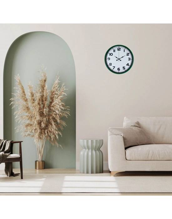 Yeşil 36 Cm Zarif Duuvar Saati