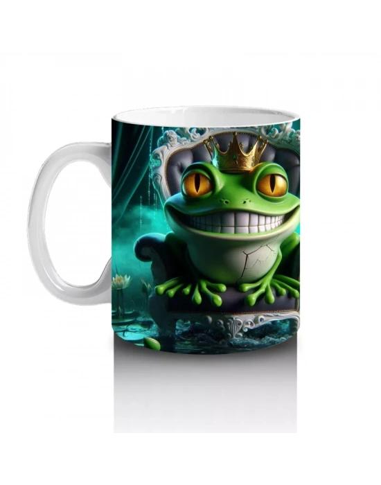 Yeşil Işıklı Perili Ev Figürlü Gotik Cadılar Bayramı Baskılı Kupa