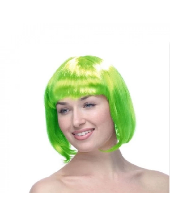 Yeşil Küt Peruk Saç
