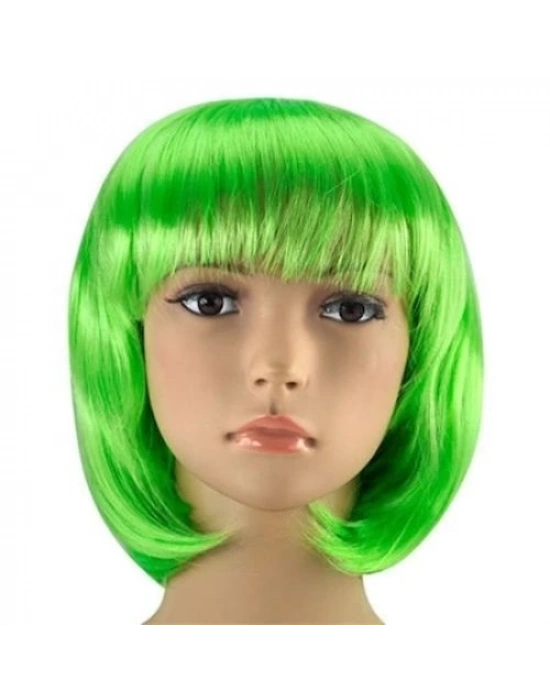 Yeşil Küt Peruk Saç