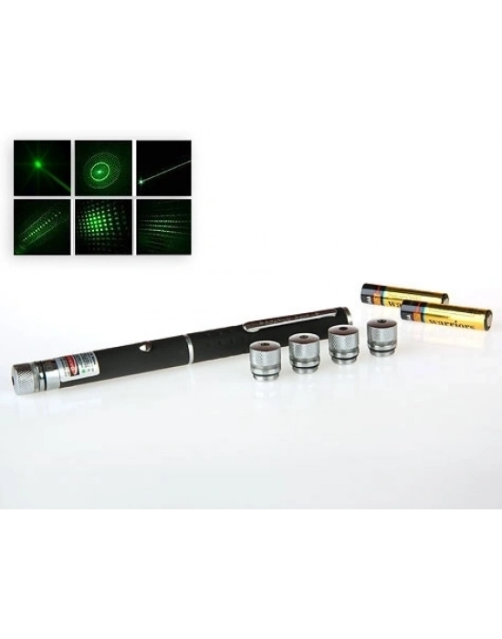 Yeşil Lazer Pointer 50 Mw 15 Km Etkili (5 Başlıklı)