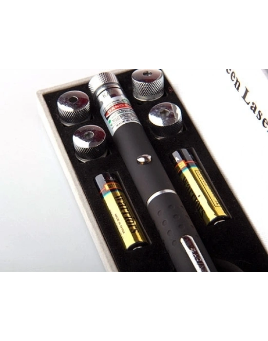 Yeşil Lazer Pointer 8000 Mw  5 Başlıklı