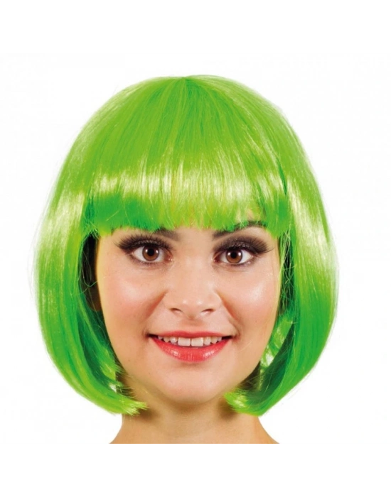Yeşil Parti Peruğu Kısa Küt Saç
