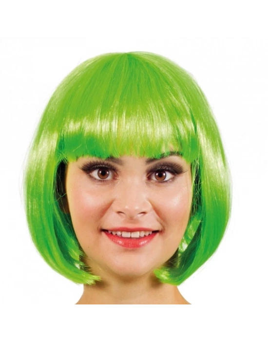 Yeşil Parti Peruğu Kısa Küt Saç