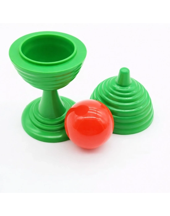 Yeşil Renk Sihirli Kupa Top Kaybetme Oyunu 7 Cm
