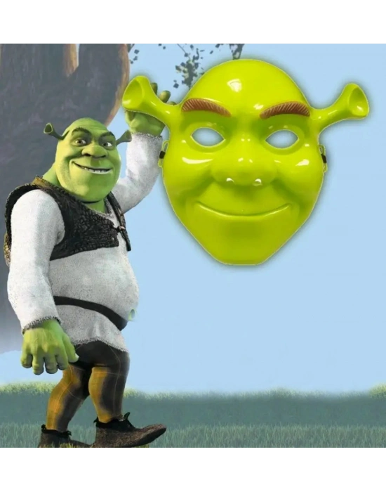 Yeşil Shrek Maskesi 21x25 Cm