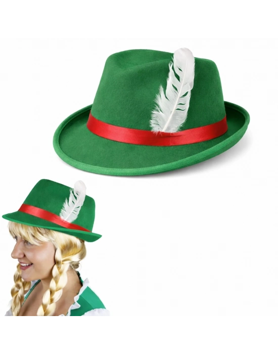 Yeşil Tüylü Alman Bavyera Şapkası