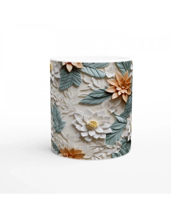 Yeşil Yapraklı Şakayık Bahçesi Kupa Bardak