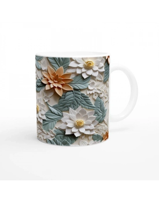 Yeşil Yapraklı Şakayık Bahçesi Kupa Bardak