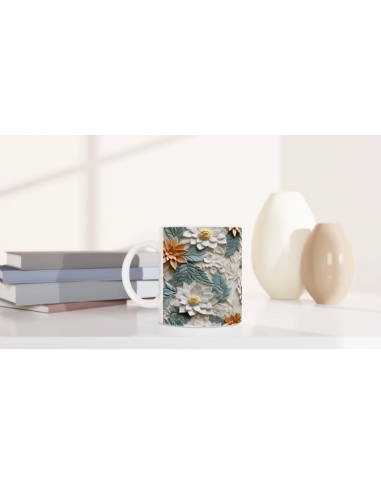 Yeşil Yapraklı Şakayık Bahçesi Kupa Bardak