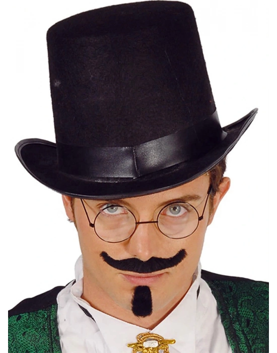 Yetişkinler İçin Siyah Renk Ringmaster Sihirbaz Şapkası Silindir Şapka