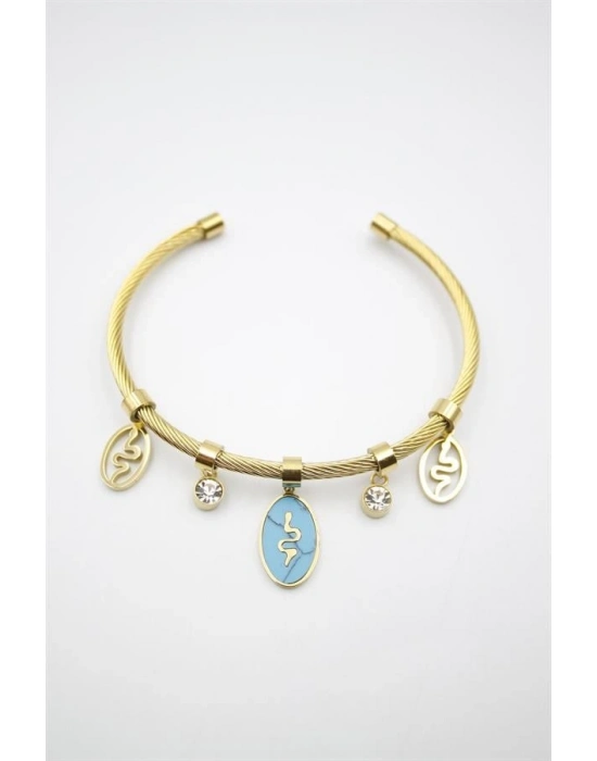 Yılan Örgü Bilezik - Altın