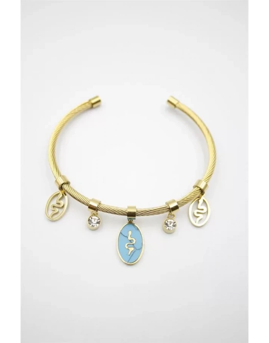 Yılan Örgü Bilezik - Altın