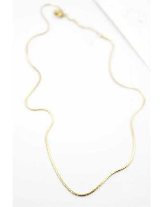 Yılan Zincir Kolye - 46cm - Altın
