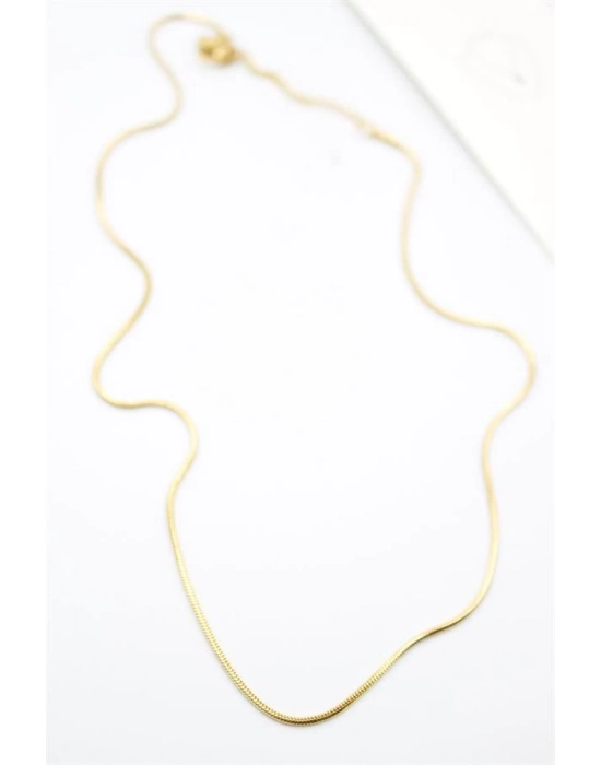 Yılan Zincir Kolye - 46cm - Altın