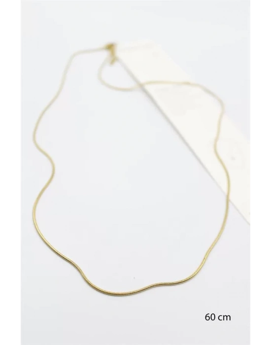 Yılan Zincir Kolye - 60cm - Altın