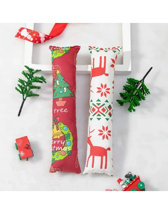 Yılbaşı Konseptli Hışırtılı Bez Kedi Oyuncağı