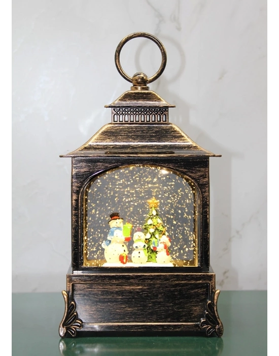 Yılbaşı Temalı Işıklı Müzikli Kar Küresi Alk3214